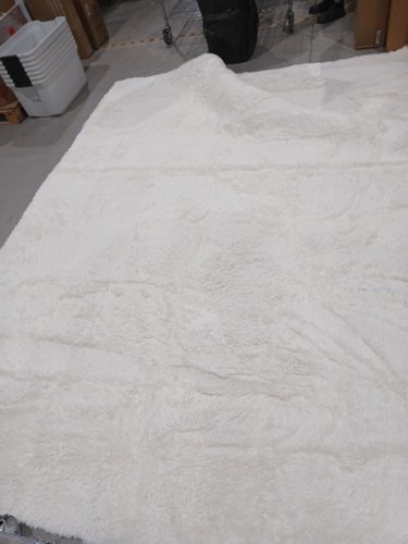 Anti-slip Fluffy Faux Fur Modern Area Rug - 9ft x 11.5ft - white image 2