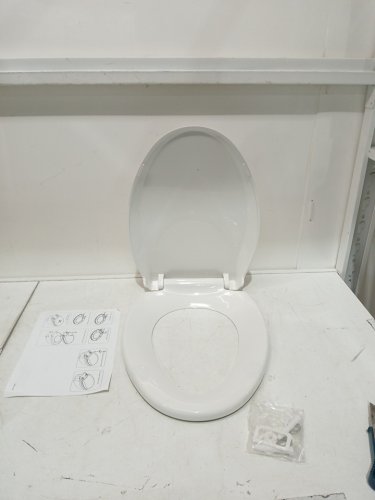 GARVEE Elongated Soft Close Toilet Seat Cover / Lid - 17" - white (Model: PHO-0R8LA399) image 4