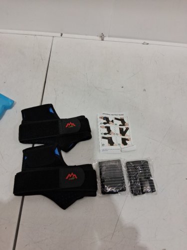 2PK SINVIC ANKLE BRACES WITH ADJUSTABLE COMPRESSION FOR ANKLE PROTECTION - SMALL - BLACK image 3