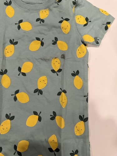 INFANT GEORGE SHORT SLEEVE ROMPER - 6-12M - BLUE/LEMONS (STYLE: GRS64032IB) image 2