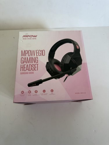 MPOW EG10 GAMING HEADSET FOR PS5,PS4, PC, XBOX ONE, ULTRA LIGHT OVER EAR HEADPHONES WITH NOISE CANCELLING MIC, STEREO BASS SURROUND PC HEADSET, LED LIGHT, SOFT MEMORY EARMUFFS FOR LAPTOP MAC SWITCH PINK (MODEL:MPBH414AP) image 2