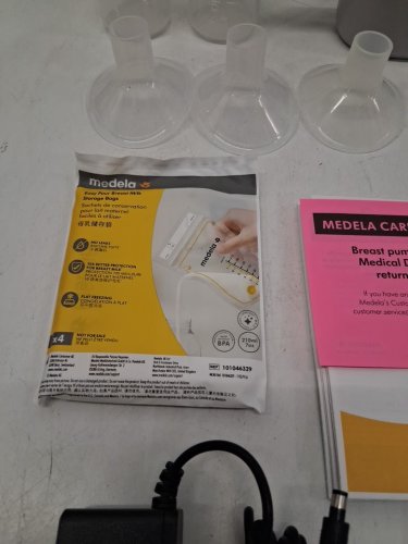 13PC MEDELA PUMP MAXFLOW IN STYLE DOUBLE ELECTRIC BREAST PUMP - 21 MM/24 MM SHIELDS - GREY image 4