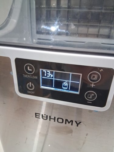 EUHOMY Ice Cube Maker Machine - 45Lbs/Day - Silver/Black (Model: IM004-CSI-CAEH / IM-FP) image 9