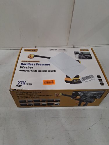 SKYBNNY CORDLESS PRESSURE WASHER - 21 V - BLACK AND YELLOW (MODEL: MQ-102) image 5