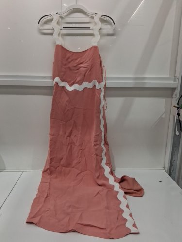 WOMEN'S REISS WAVE-TRIM CREPE MIDI DRESS - SIZE 4 - PINK/WHITE (sTYLE : WA01071) image 2