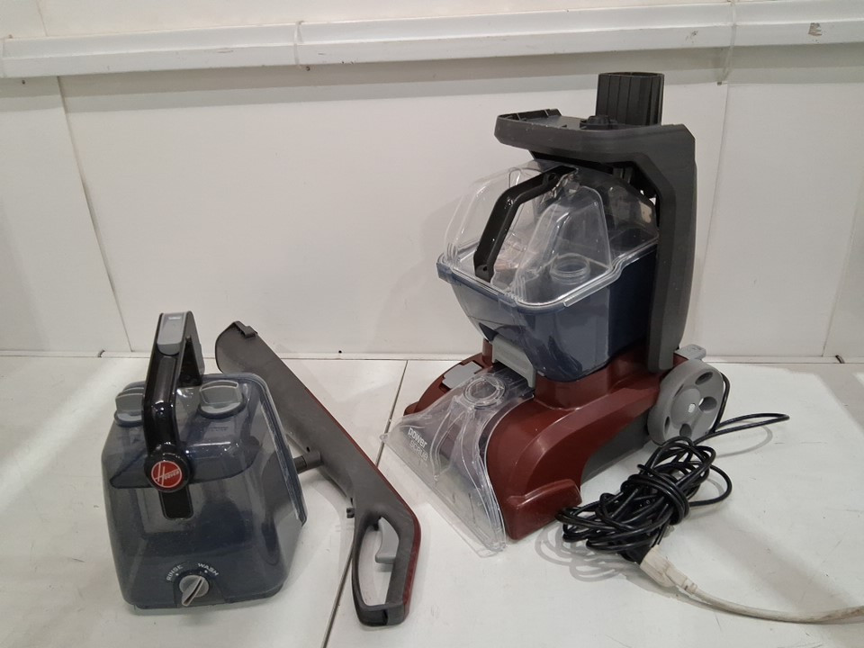 Hoover PowerScrub Deluxe Upright Carpet Cleaner with Spin Scrub, Multi‑Directional Brushes, Dual‑Tank System, Heat Force Rapid‑Dry, and Automatic Detergent Mixing - 20 FT Cord - red/black (MODEL: FH50150VCD) image 3