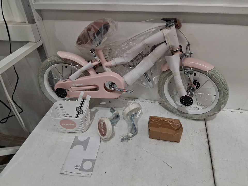 COSTWAY KIDS BIKE WITH TRAINING WHEELS - 14" - pink (MODEL: TS10086pi-14) image 2