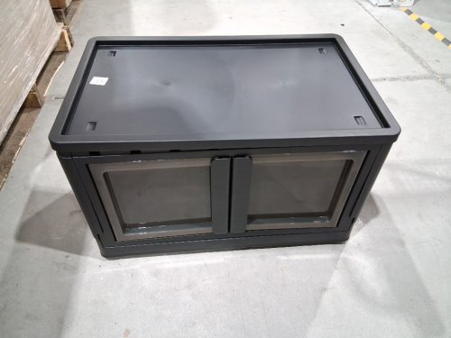 3PK Fleximounts 19Gal Collapsible Plastic Storage Bins with Lids - black (model: st8-bl3) image 5