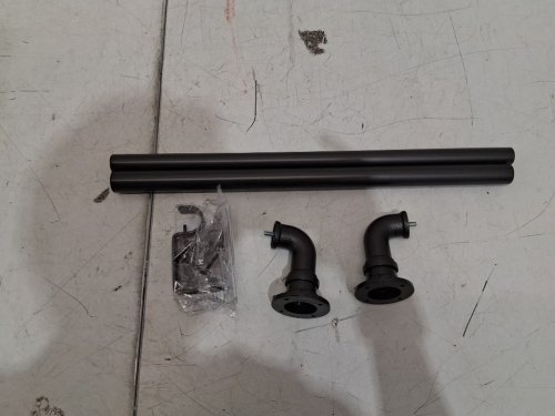 Decopolitan Industrial Wrap Around Telescoping Curtain Rod - 18" x 36" - BLACK image 4