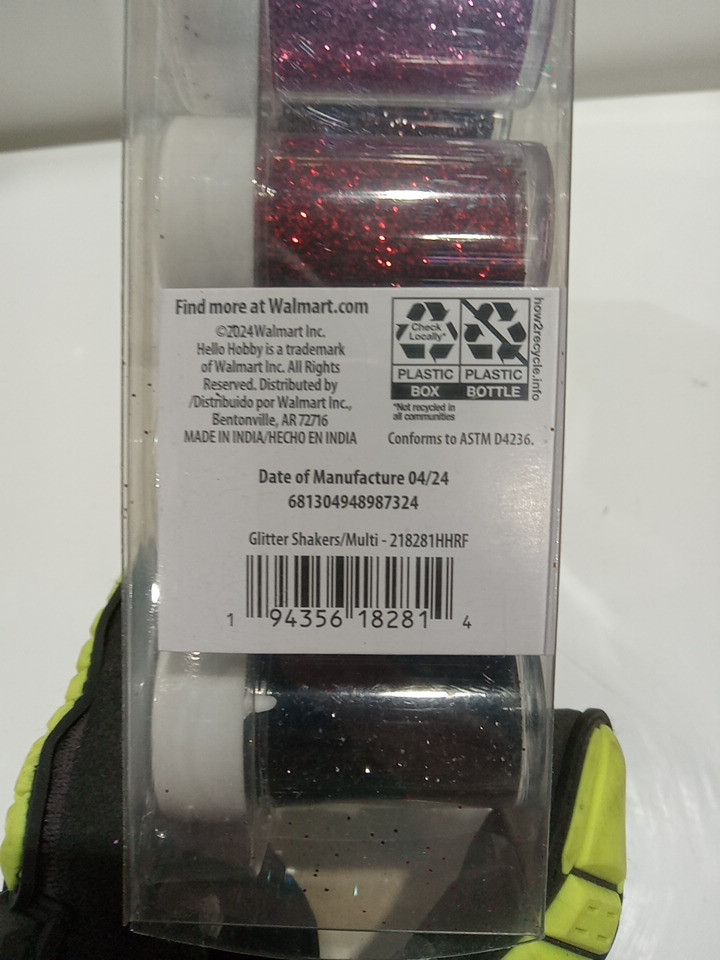 2 (12PC) hello hobby fine glitter shaker multipack - 10.7g each - assorted colours (MODEL: 218281HHRF) image 3
