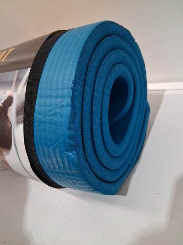 CAP Barbell High Density Exercise Yoga Mat with Strap  - 71" x 24" x 1/2" - dark blue (Model: MTIS-6523-12TL) image 4