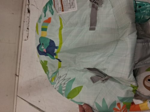 BRIGHT STARTS PORTABLE 3-POINT HARNESS VIBRATING BOUNCER WITH TOY-BAR - RAINFOREST VIBES (MODEL: 12227) image 4