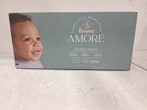 82PK PAMPERS AMORE MOST ABSORBENT AND BEST DIAPER - SIZE 1 - WHITE image 4