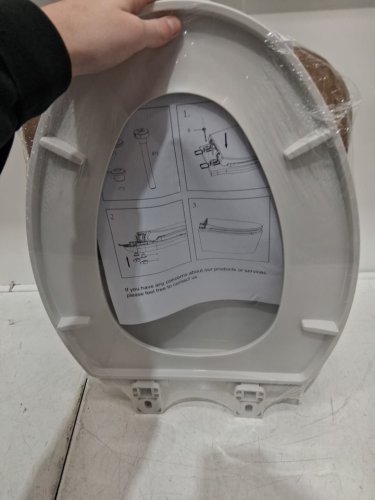 ELONGATED TOILET SEAT - 18-5/8" X 14-3/16" - WHITE image 4