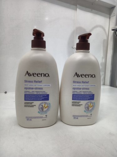 2 AVEENO STRESS RELIEF BODY WASH - lavender - 975ML each image 2
