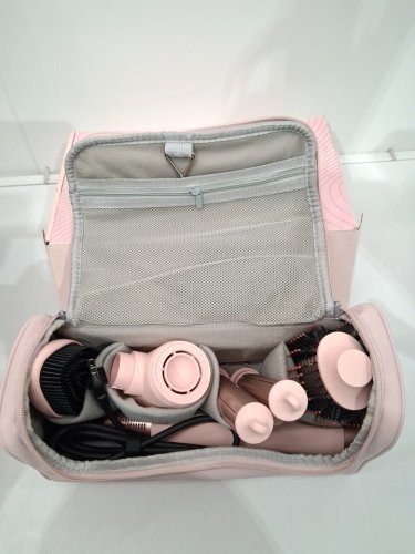 mescomb 5-in-1 Hair Styler/Dryer Brush WITH High-Speed Hot Air AND TRAVEL CASE - 1400W - LIGHT PINK (MODEL: hl-3030c) image 4