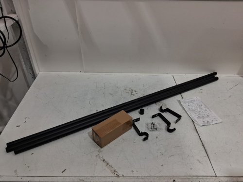 Vimayta adjustable curtain rod with Round Finials - 1" rod - 28"-  48" - matte black (model: A2412054/248) image 3