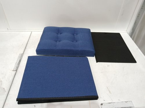 foldable storage ottoman cube - 16" x 12" - blue image 4