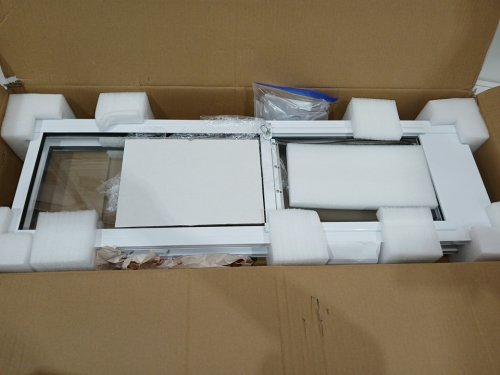 Dog Door for Sliding Glass Door - 75-7/8" to 80-11/16" - White (model: cwm03-m) image 5