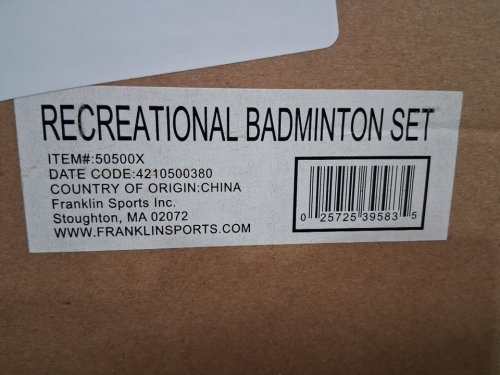 4PK FRANKLIN BADMINTON RACKET SET - MULTICOLOR (ITEM: 50500X) image 3