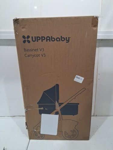UPPAbaby Bassinet V3 - Compatible with Vista, Cruz, Ridge Strollers - 20lbs max - Declan Oat Mélange/Silver Frame - (model: 0903-bas-na-DCL) image 2