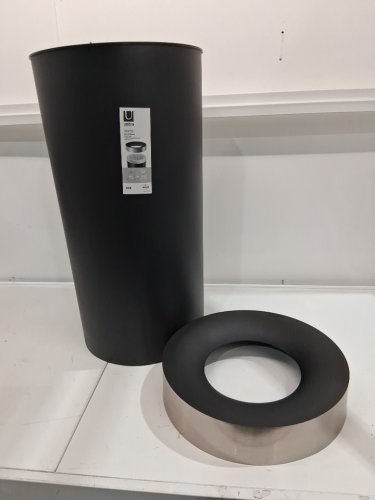 UMBRA VENTO 30" OPEN TOP KITCHEN TRASH/GARBAGE CAN - LARGE 16.5 GALLON (62L) - BLACK (MODEL: 1013048-047-REM) image 3