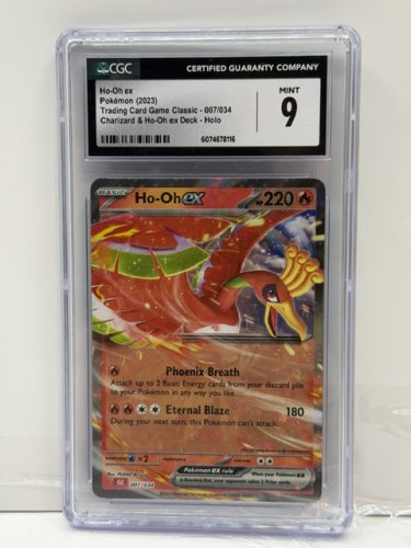 CGC GRADED MINT 9 HO-OH EX POKEMON 2023 TRADING CARD GAME CLASSIC 007/034 CHARIARD & HO-OH EX DECK HOLO image 3