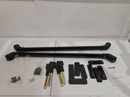 2PC Universal Roof Rack Cross Bars - 41" - 155lbs max - for SUVs, Sedans, and Vans - black (model: hj-rb017) image 2