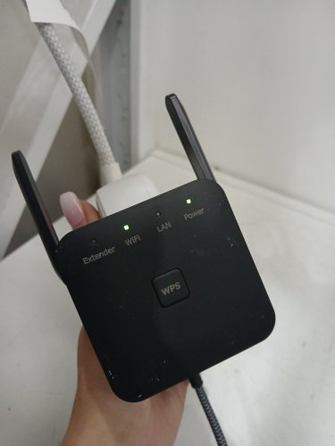 gkaikpe wifi range booster repeater/extender - black image 4