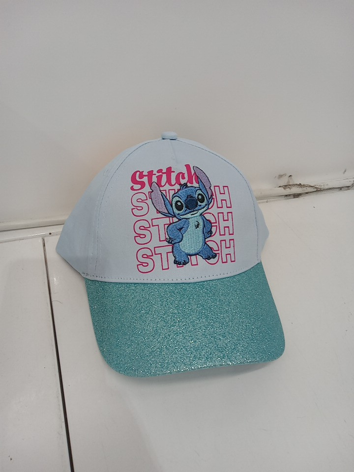 Toddler's Disney Stitch Baseball Cap/Hat with Glitter - Size 4-6X - Baby Blue (Model: CLGH0051CN) image 2
