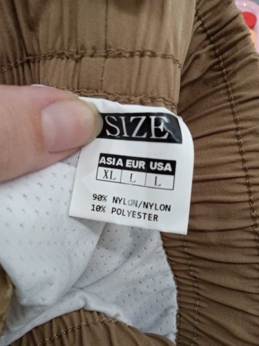MEN'S SWIM TRUNKS with zipper pockets and liner - Large - Khaki image 4