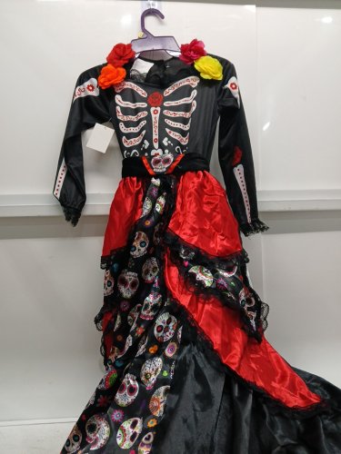 LA BELLE MUERTE SKELETON DRESS SET - Large - BLACK / RED / MULTICOLOUR image 2