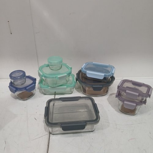 20PC ELLO COLOR LOCK MIXED MEAL PREP GLASS FOOD STORAGE CONTAINERS - ASSORTED COLORS (MODEL: 1969922) image 2