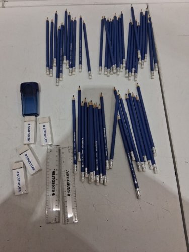 57PC STAEDTLER Norica pencil set with sharpener, erasers and rulers - 2HB - blue (model: 2464444) image 3