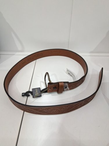 Natural Reflections Textured Floral genuine Leather Belt -  extra large - brown (style: 6558300 / 2837351) image 2
