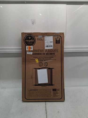 REGALO EASY STEP ARCHED DECOR SAFETY GATE - 30" x 29" - 35" - black (Model: 0370BRDS) image 2
