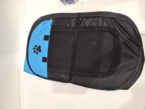 ZuHucpts Portable Foldable Pet Playpen Tent WITH COLLAPSIBLE Travel Bowl - LARGE - 36" x 36" x 23" - BLACK/BLUE image 4