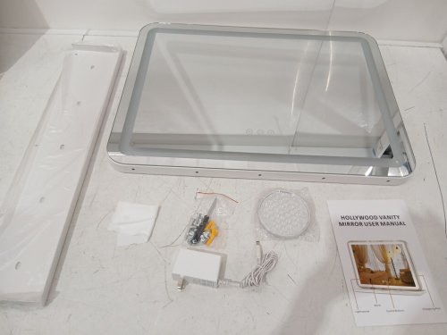 Dimmable 3-modes Makeup Vanity Mirror with Lights with USB Charging - 19" x 28" - white/clear image 5