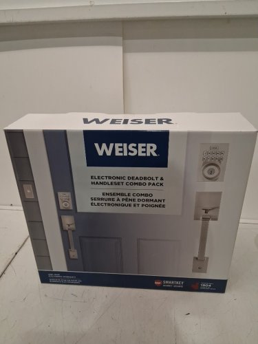 WEISER ELECTRONIC keypad DEADBOLT lock & HANDLE SET combo pack - nickel (model: 1983676) image 2