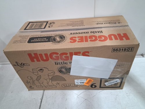 108pk HUGGIES LITTLE MOVERS baby Diapers - SIZE 6 - Disney baby lion king (model: 5631901) image 2