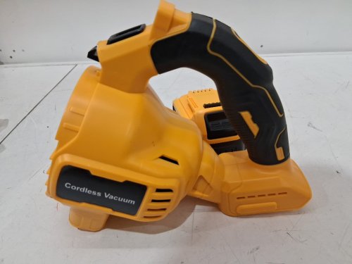 Handheld portable electric Cordless dry Vacuum Cleaner base with battery - 20V battery - yellow/black image 4