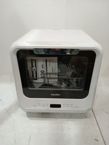 COMFEE SMALL PORTABLE COUNTERTOP DISHWASHER 6 Programs, 360° Dual Spray, 192℉ Steam & Air-Dry Function - 5L WATER TANK - WHITE (MODEL: CDC17P0AWW) image 3