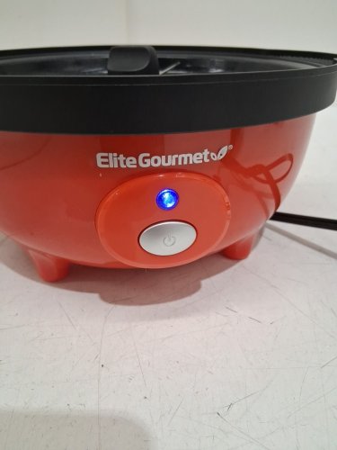 ELITE GOURMET AUTOMATIC STIRRING POPCORN MAKER WITH BUILT-IN BOWL - 3QT - RED (MODEL: EPM330R) image 4