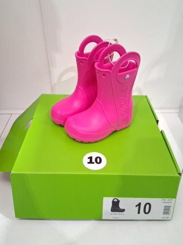 KIDS CROCS Handle It Rain Boot - SIZE 9 - PINK (MODEL: 4444978) image 2