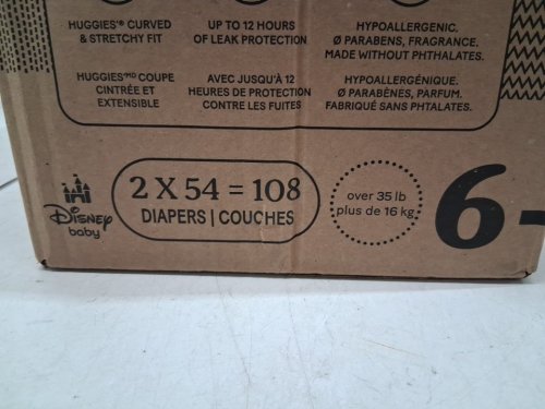 108pk huggies little movers outstanding active fit disposable baby diapers - size 6 - disney baby lion king image 3