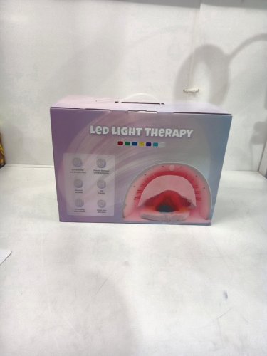 foldable led light therapy face mask machine - white image 2