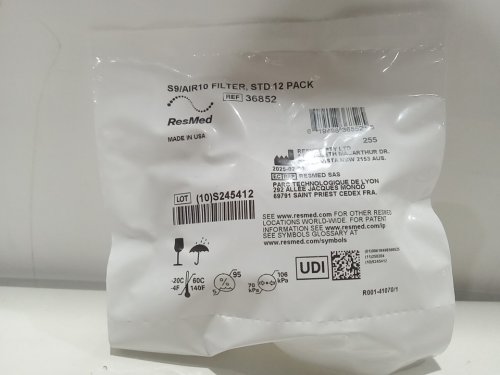 12pk ResMed S9/Air10 Filter for CPAP machines (Model: 36852) image 2
