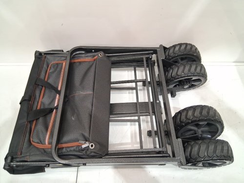 MAC SPORTS FOLDING WAGON WITH BRAKES AND POCKETS - 8.6" X 21.7" X 25" - 350LBS CAP - BLACK (MODEL: 1872234) image 3