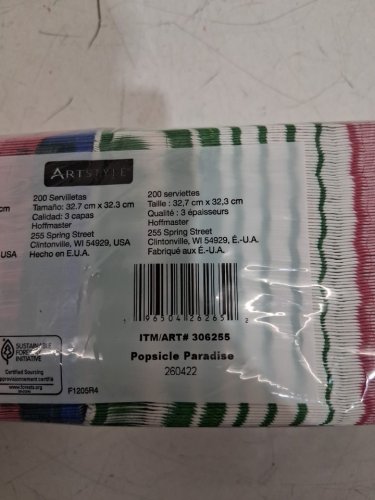 200PK ARTSTYLE PARTY NAPKINS - POPSICLE PARADISE (MODEL: 306255) image 3