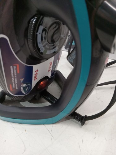 t-fal ultraglide plus enhanced steam iron with calcium collector - black/teal (model: 1980969 / fv5871q0) image 3